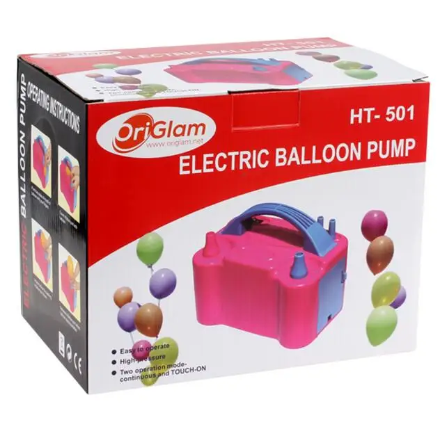 Høj Spænding Double Hole AC Oppustelige Elektrisk Pumpe Ballon Luft Ballon Pumpe Pumpe Pumpe Bærbar Blæser 110V eller 220V 2
