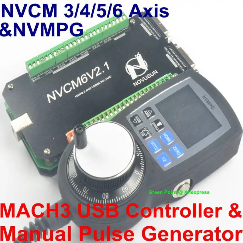 MACH3 125KHz Fuld Funktion USB-NVCM kontrolkort 3/4/5/6 Akse Stepper Motor Control + 6 Akse NVMPG Manuel pulsgenerator 1