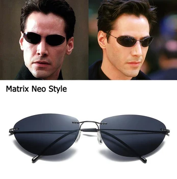 2020 Matrix Agent Smith Stil Polariserede Solbriller Nitter Mænd Kørsel titanium Sol Briller til Mænd / Mænd ' Briller ~ www.okocater.dk