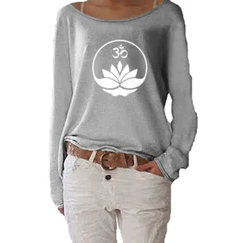 Buddha og Buddhismen Om Zen Meditation print T-Shirt til Kvinder med Lange Ærmer Sjove Efteråret Tshirt Streetwear Kvinder Casual Tøj