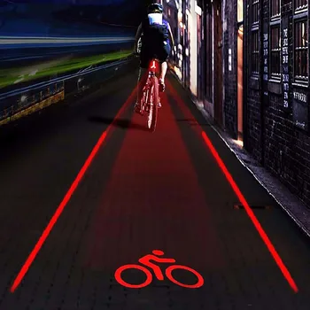 Gå rundt Kollektive genopretning Vej Cykel LED Lys, Lasere Sikkerhed Nat Riding Lys MTB Cykel baglygter  Lampe Advarsel Baggrundslys 5-Tilstand Baglygte *s / Cykel Tilbehør ~  www.okocater.dk