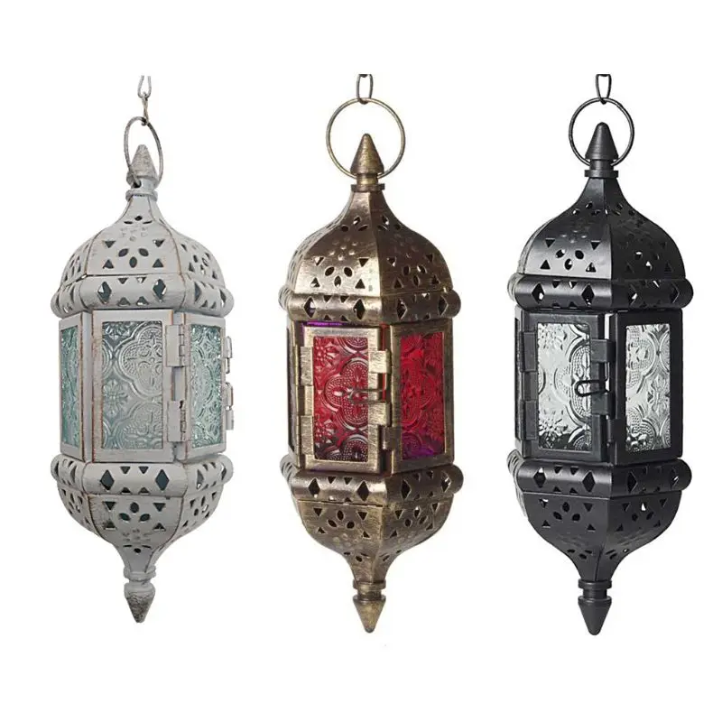 Hængende Lys Lanterne Retro Marokkanske Lysestage Og Glas / Home Decor ~ www.okocater.dk