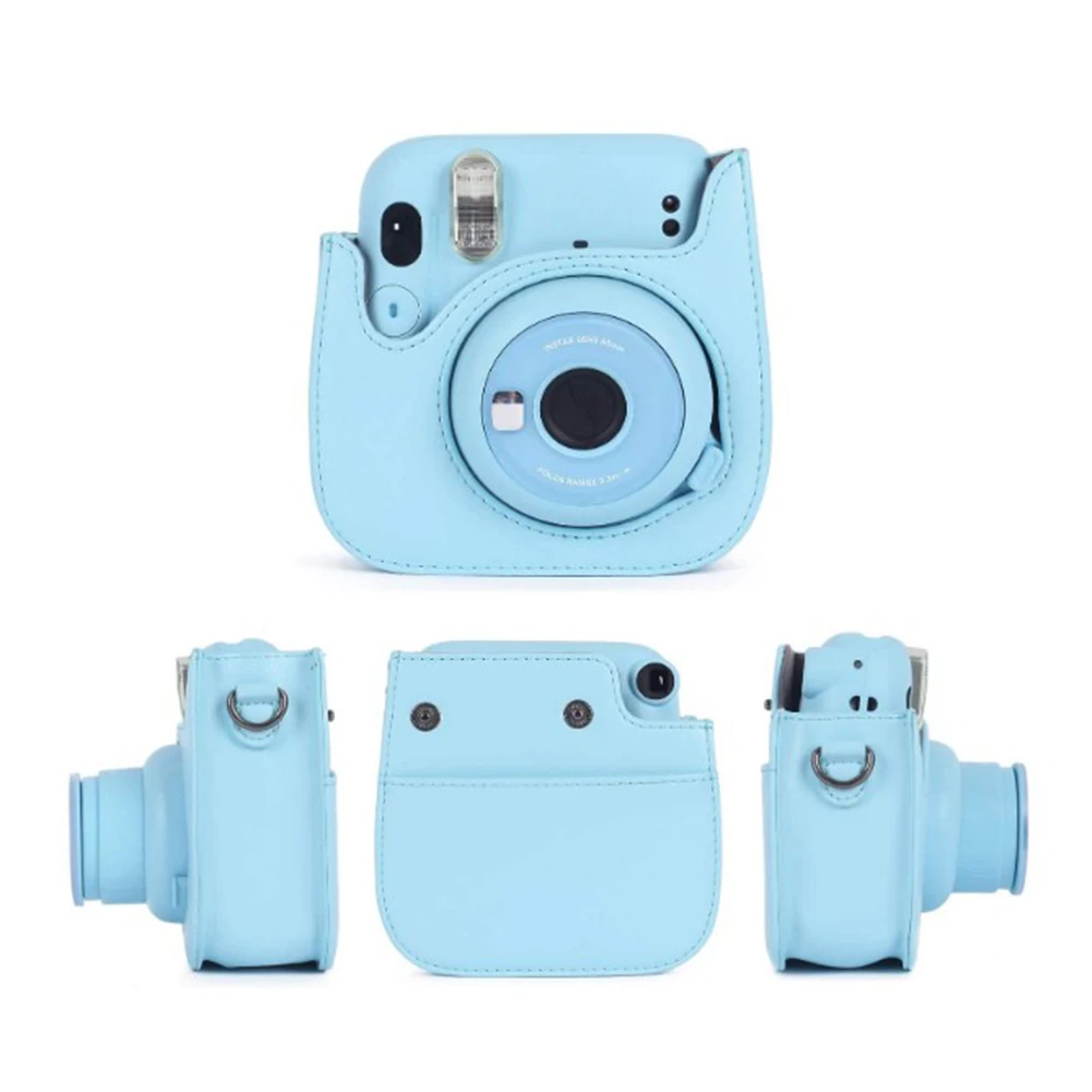 For Fujifilm Instax Mini-11 Instant Film Kamera PU Læder Taske Instant Kamera etui med skulderrem / butik ~