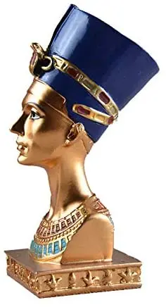 plan beholder foretage Gamle Egyptiske Dronning Nefertiti Statue Lille Hoved og bryst Harpiks  Statue Figur Skulptur Home Decor Håndværk 4,5" Høj / Home Decor ~  www.okocater.dk