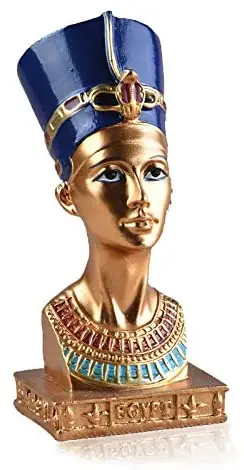 Brandy nyhed Absay Gamle Egyptiske Dronning Nefertiti Statue Lille Hoved og bryst Harpiks  Statue Figur Skulptur Home Decor Håndværk 4,5" Høj / Home Decor ~  www.okocater.dk
