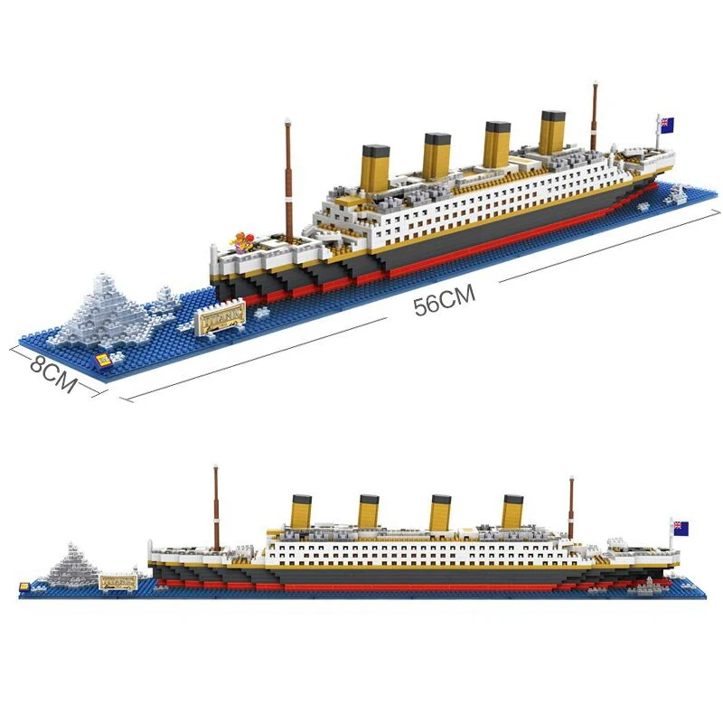 bibliotek Ooze tømmerflåde Hot Titanic Skib 1860PCS byggesten Legetøj, der Ikke er Titanic Båd  3D-Model Pædagogiske Gave Legetøj For Børn, For Loz / Model Bygning ~  www.okocater.dk