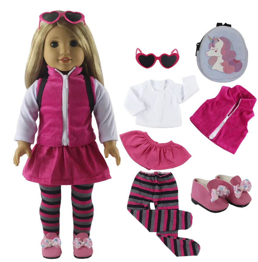 1 Sæt Dukke Tøj til 18" American Doll Håndlavet Dejlige Tøj X28 / Dukker & Bamser www.okocater.dk